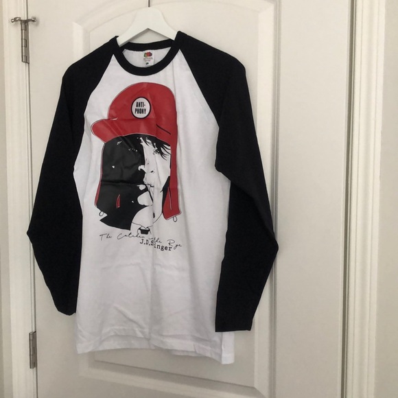 NWOT Holden Caulfield Baseball T-Shirt- Unisex - Picture 1 of 7